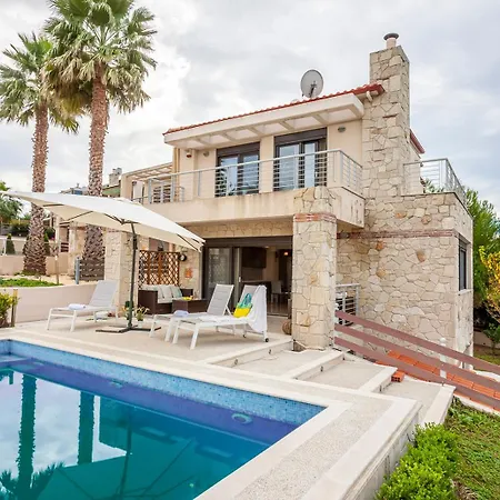Perfect View Deny With 6 Bedrooms And Heated Pool * Hanioti